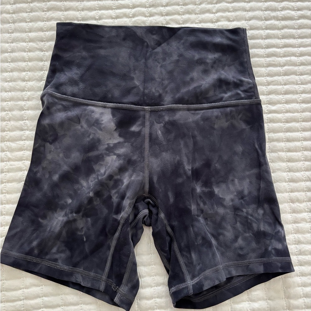 lululemon athletica Black Tie-Dye Bike Shorts